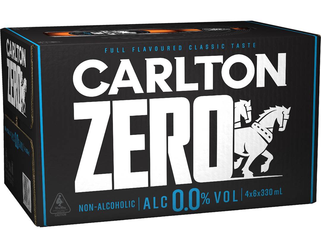 Carlton Zero Non-Alcoholic Beers 24x330ml