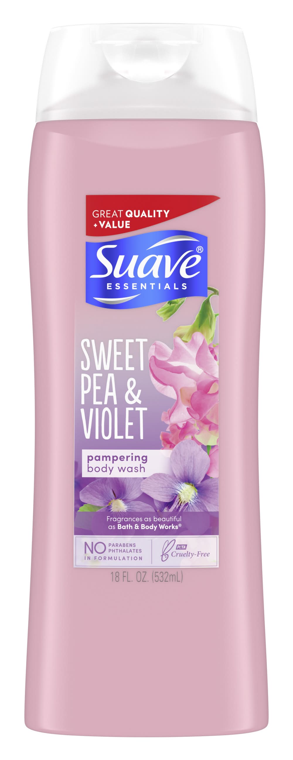 Suave Sweet Pea & Violet Pampering Body Wash (18 fl oz)