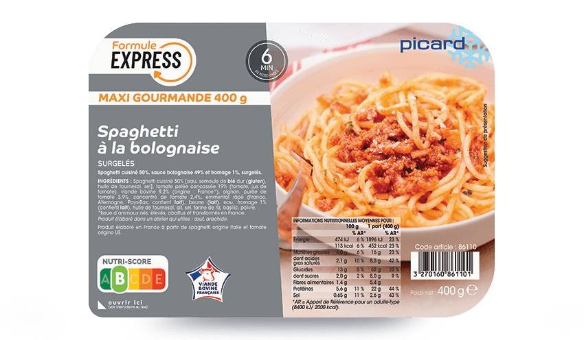 Spaghetti à la bolognaise Formule Express