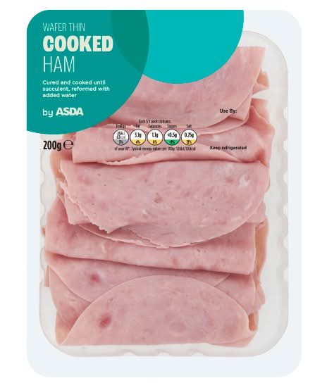 ASDA Wafer Thin Cooked Ham (200g)