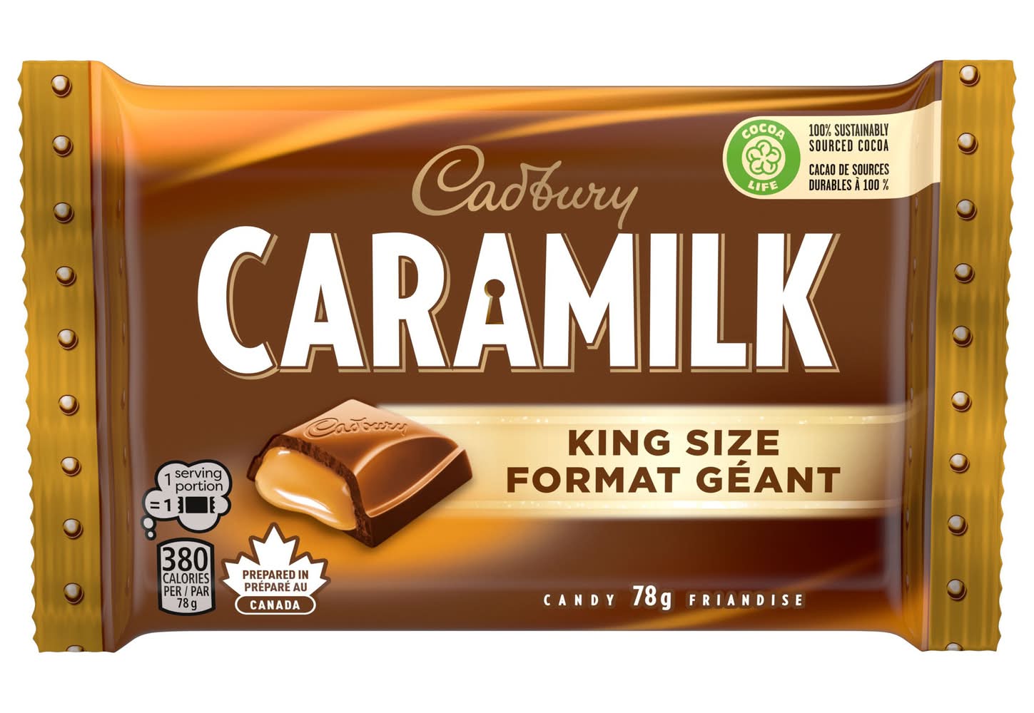 Cadbury Caramilk format géant (78 g) - chocolat king size (78 g)