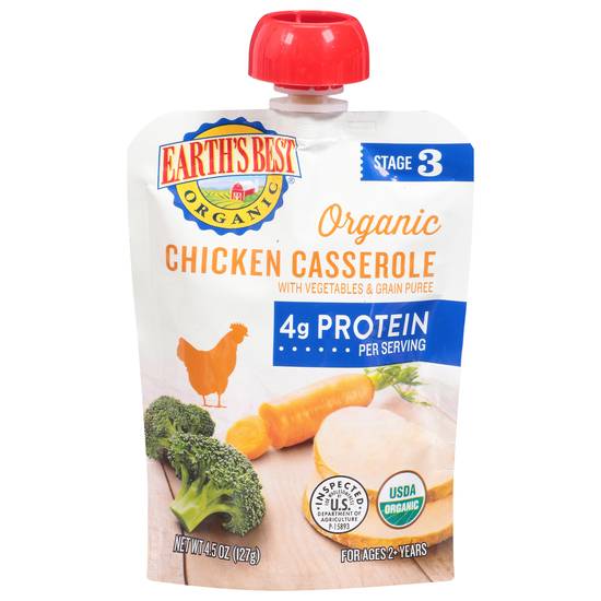 Earth's Best Organic Stage 3 Chicken Casserole Baby Food