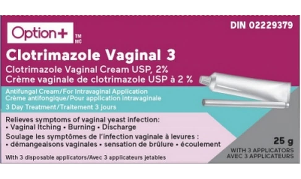 Option+ Clotrimazole Vaginal 3 Cream (25 g)