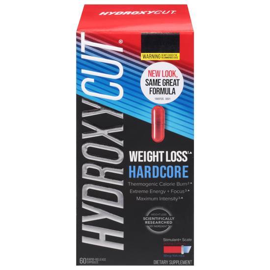 Hydroxycut Hardcore Weight Loss Supplement Rapid Release Capsules (60 ct)