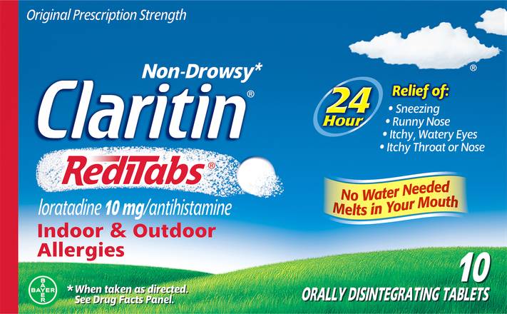 Claritin Reditabs Non-Drowsy Loratadine 10 mg Allergy Relief Tablets