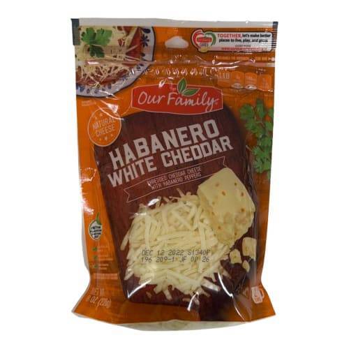 Our Family Habanero White Cheddar Cheese (8 oz)