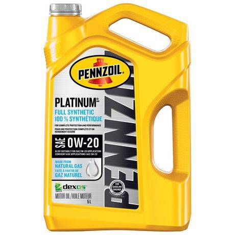 Pennzoil Platinum Synthetic 0w20 Motor Oil (5L)