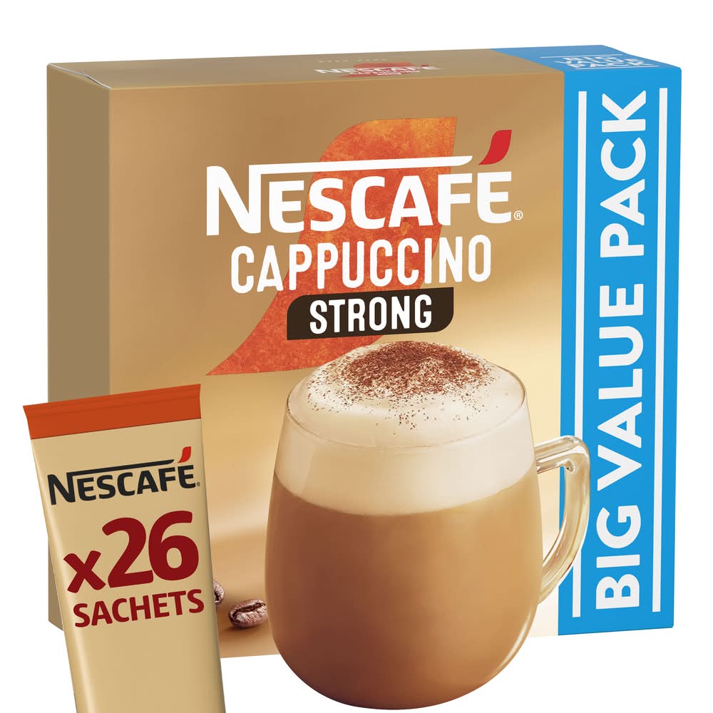 Nescafé Strong Coffee Sachets Value pack, Cappuccino (325g, 26 pack)