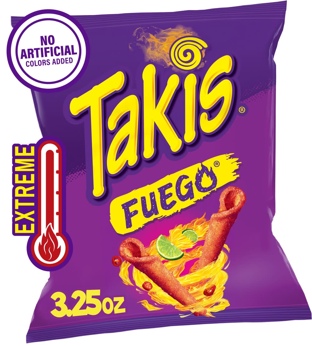 Takis Extreme Spicy Rolled Tortilla Chips, Fuego (3.25 oz)