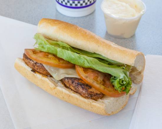 Char-Broiled Chicken Breast Sandwich with French Fries and Coleslaw