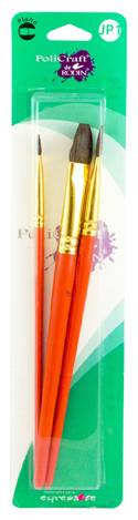 Policraft · Pincel plano pelo de pony policraft jp1 para manualidades con 3 (208,7 g)