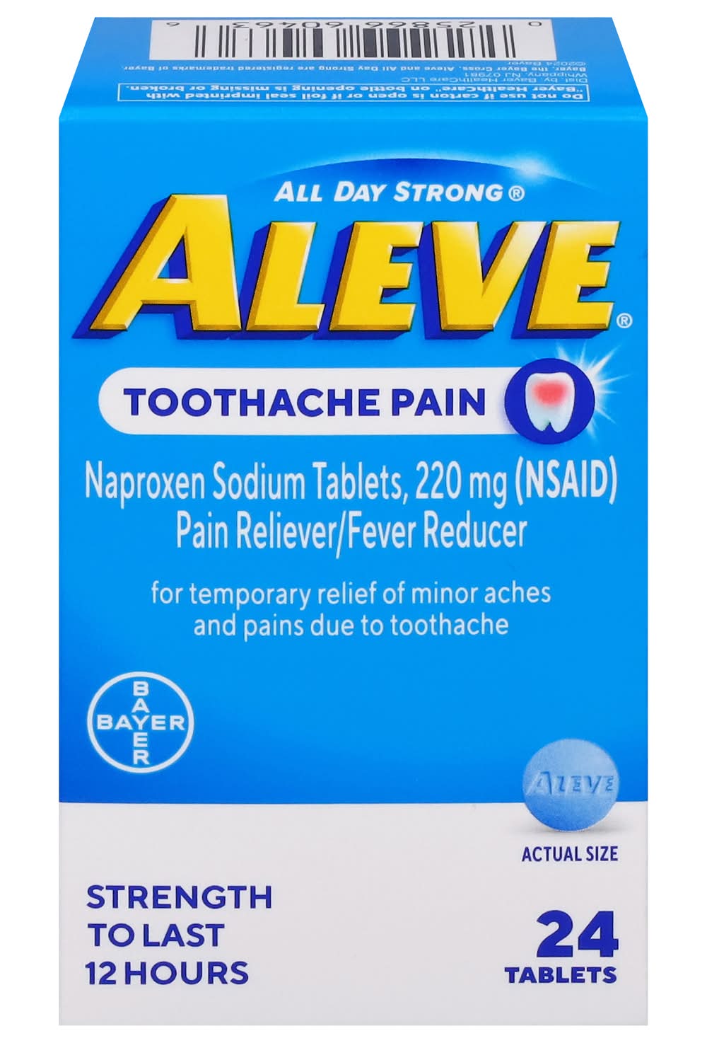 Aleve Toothache Pain Reliever Tablets 220 mg (24 ct)