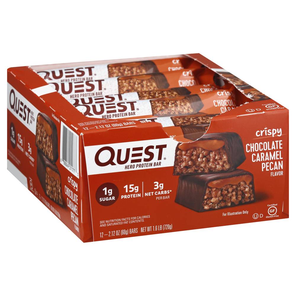 Quest Crispy Chocolate Caramel Pecan Hero Protein Bar (1.6 lbs)