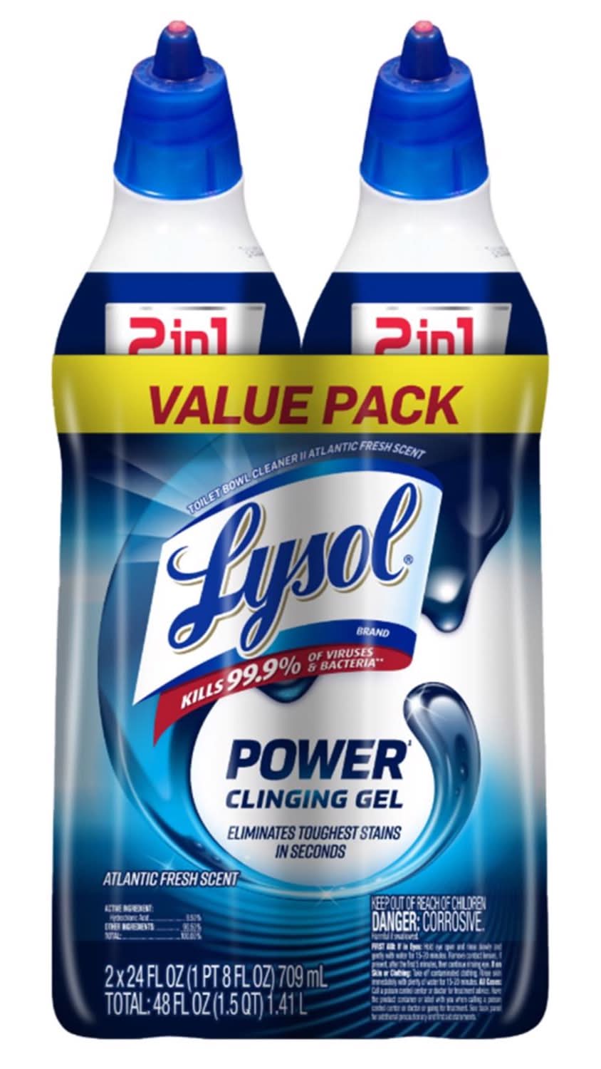 Lysol Complete Clean No Scent Toilet Bowl Cleaner 24 Oz Gel