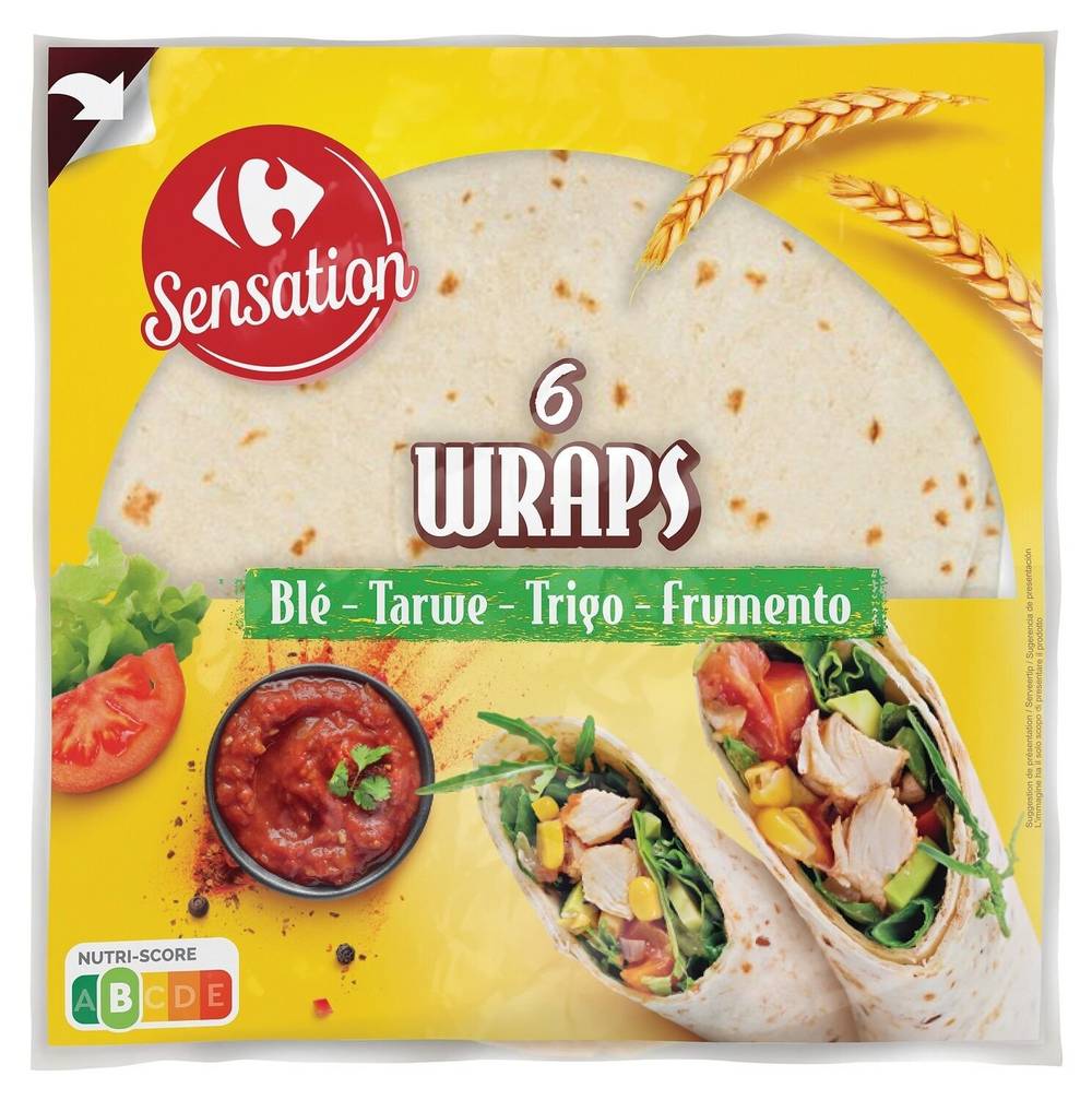 Carrefour Sensation - Wraps de blé (6 pièces)