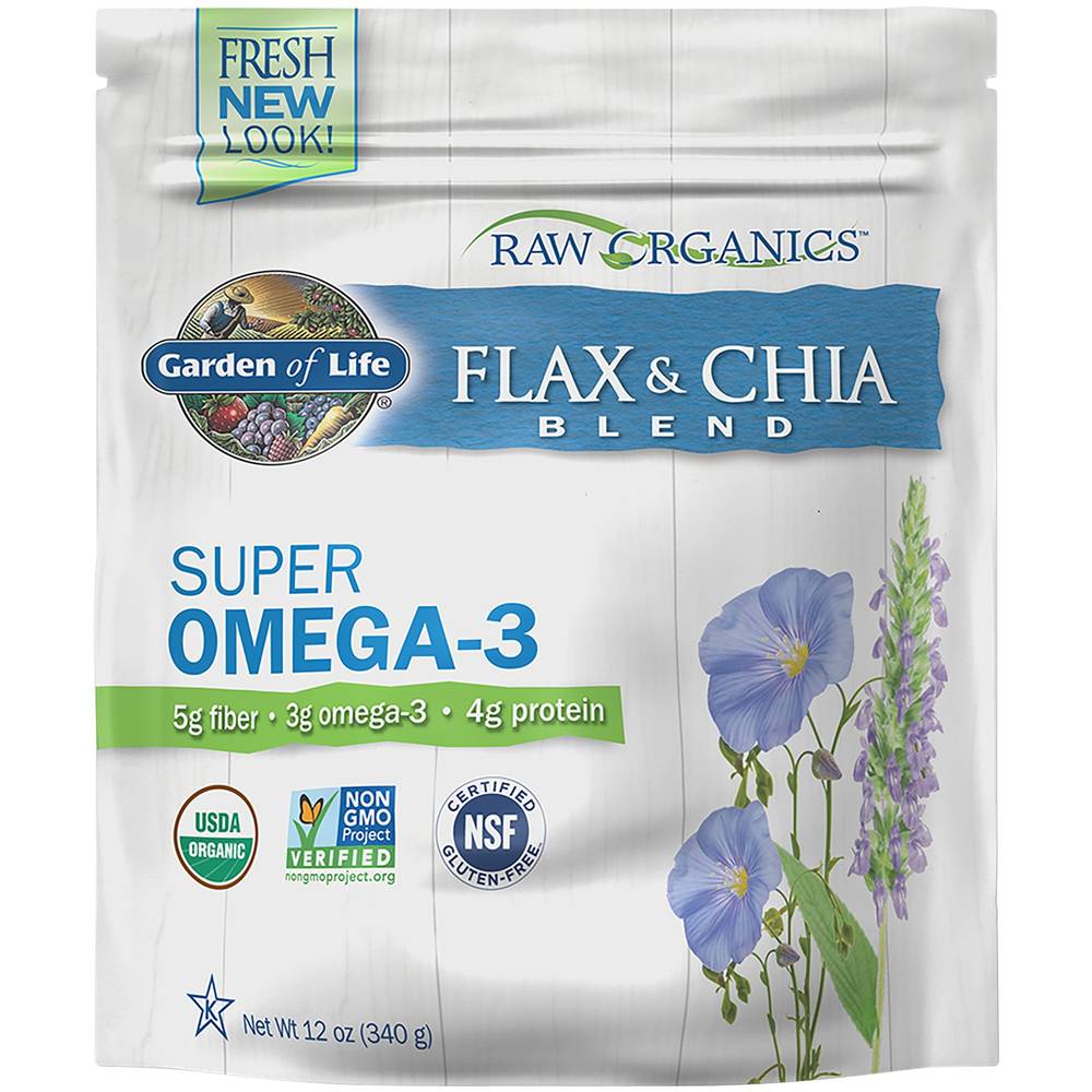 Garden Of Life Raw Organics Super Omega-3 Flax and Chia Seed Blend