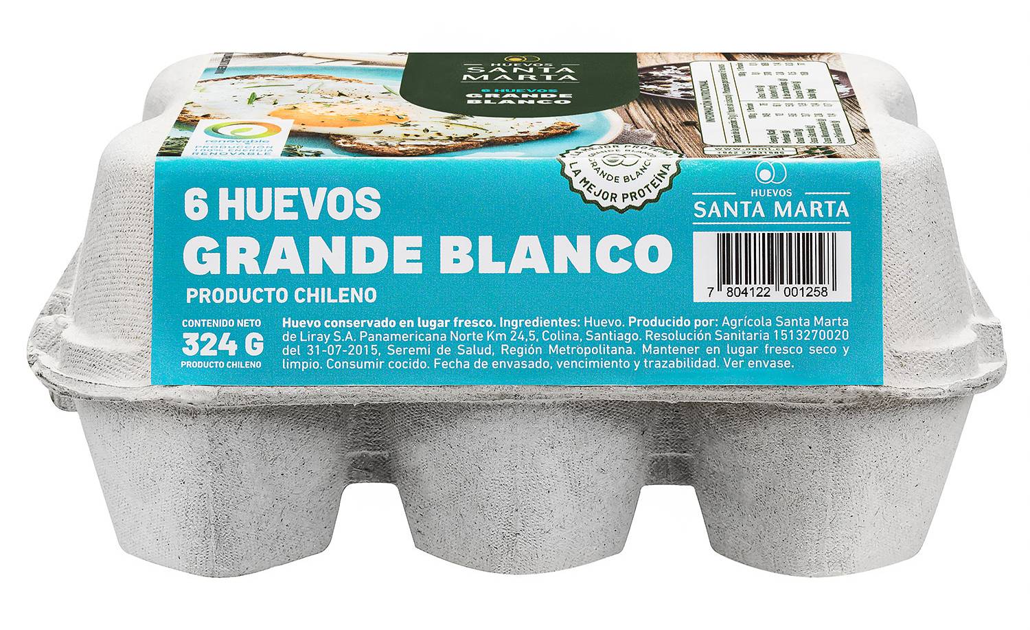 Santa Marta · Huevo grande blanco (6 un)