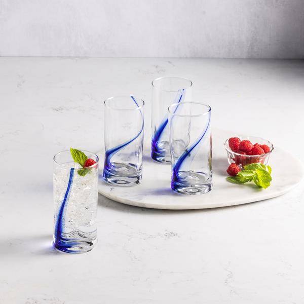 Libbey Blue Ribbon Cooler Glasses, Set of 4