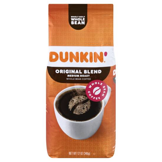 Dunkin' Original Blend Medium Roast Whole Bean Coffee (12 oz)