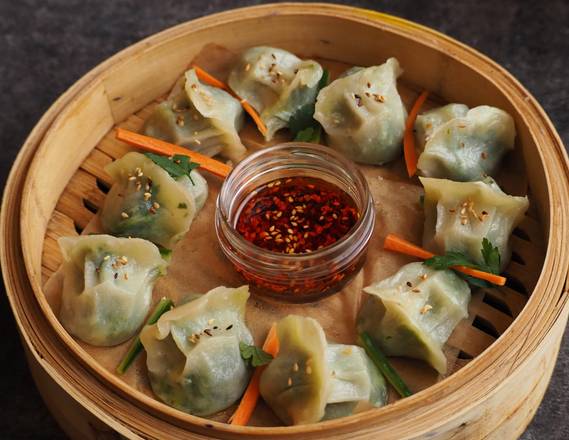 Jiaozi Szpinak i Ser