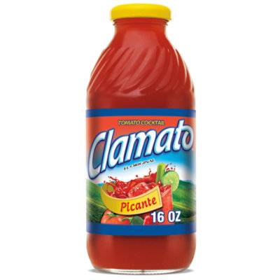 Clamato Picante Tomato Cocktail Bottle - 16 Fl. Oz.
