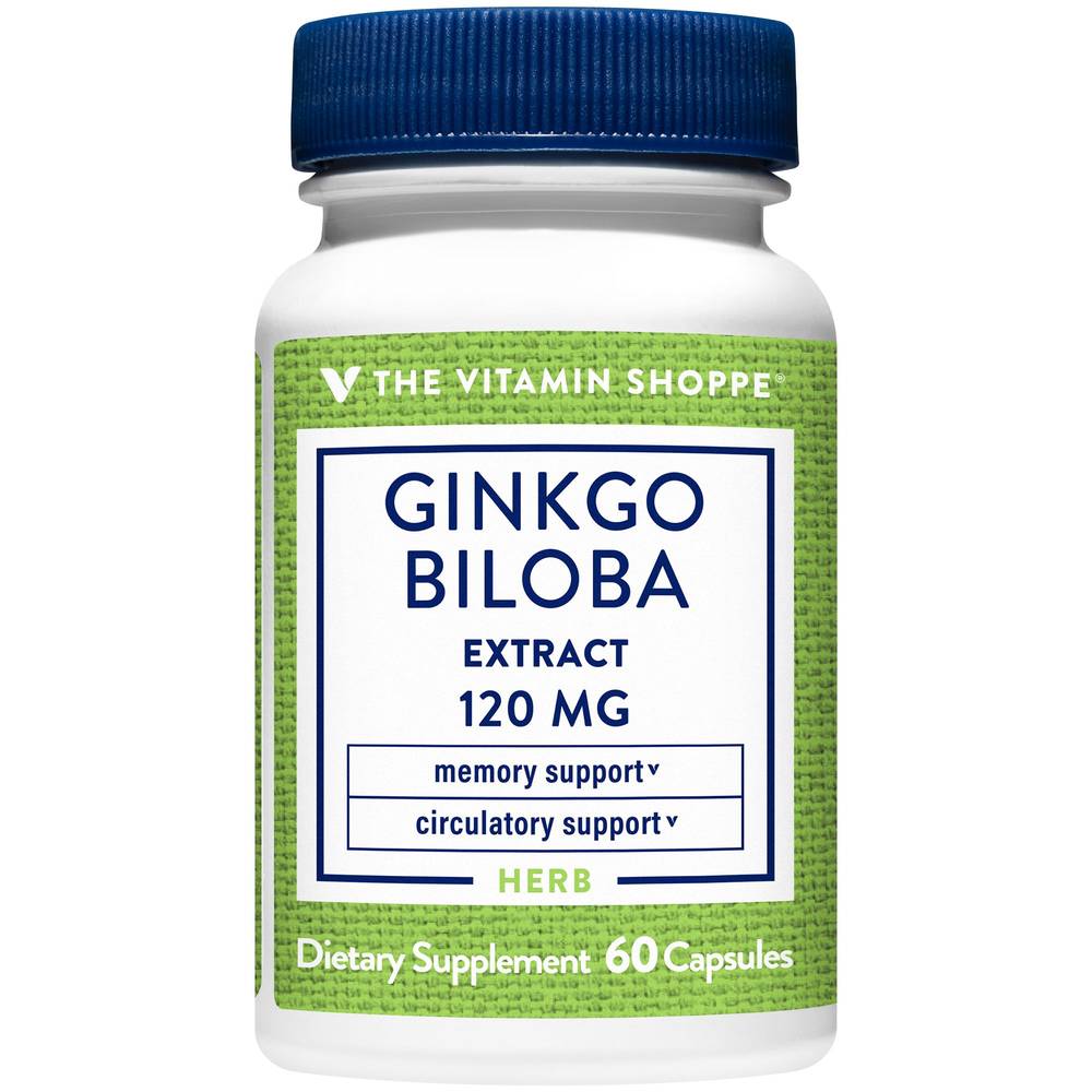 Ginkgo Biloba Extract - Cognitive Health, Memory, & Circulatory Support - 120 Mg (60 Capsules)