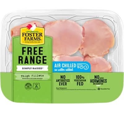 Foster Farms Simply Raised Chicken Thigh Fillets (1.25 lbs)