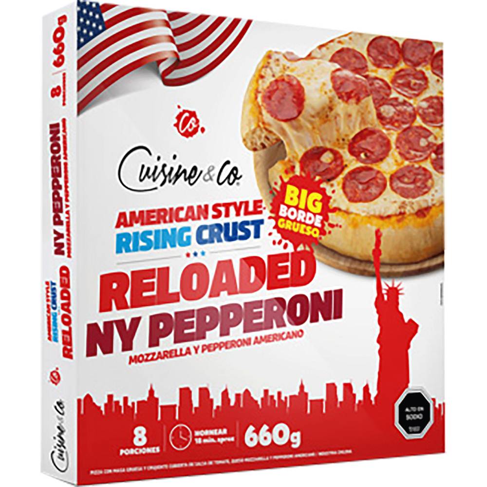 Cuisine & co pizza americana congelada pepperoni (660 g)