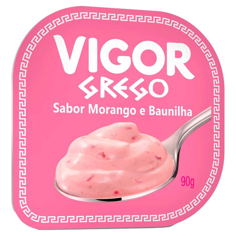 Vigor iogurte grego sabor morango e baunilha (90 g)