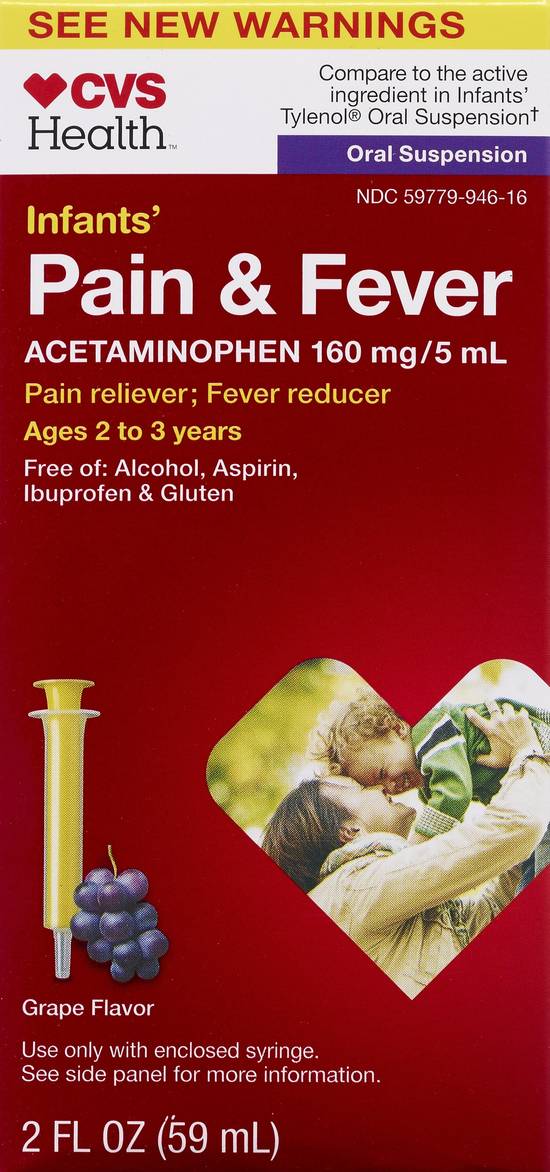 CVS Health Infants' Pain & Fever, Grape, 2 OZ