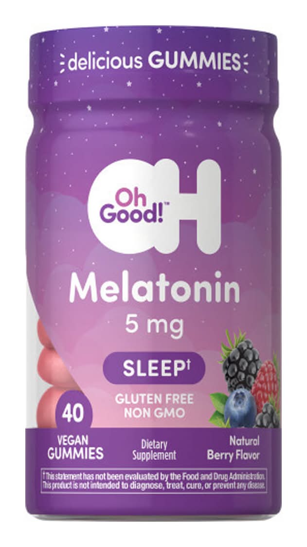 Oh Good! Melatonin Vegan Gummies 5 mg, Natural Berry (40 ct)