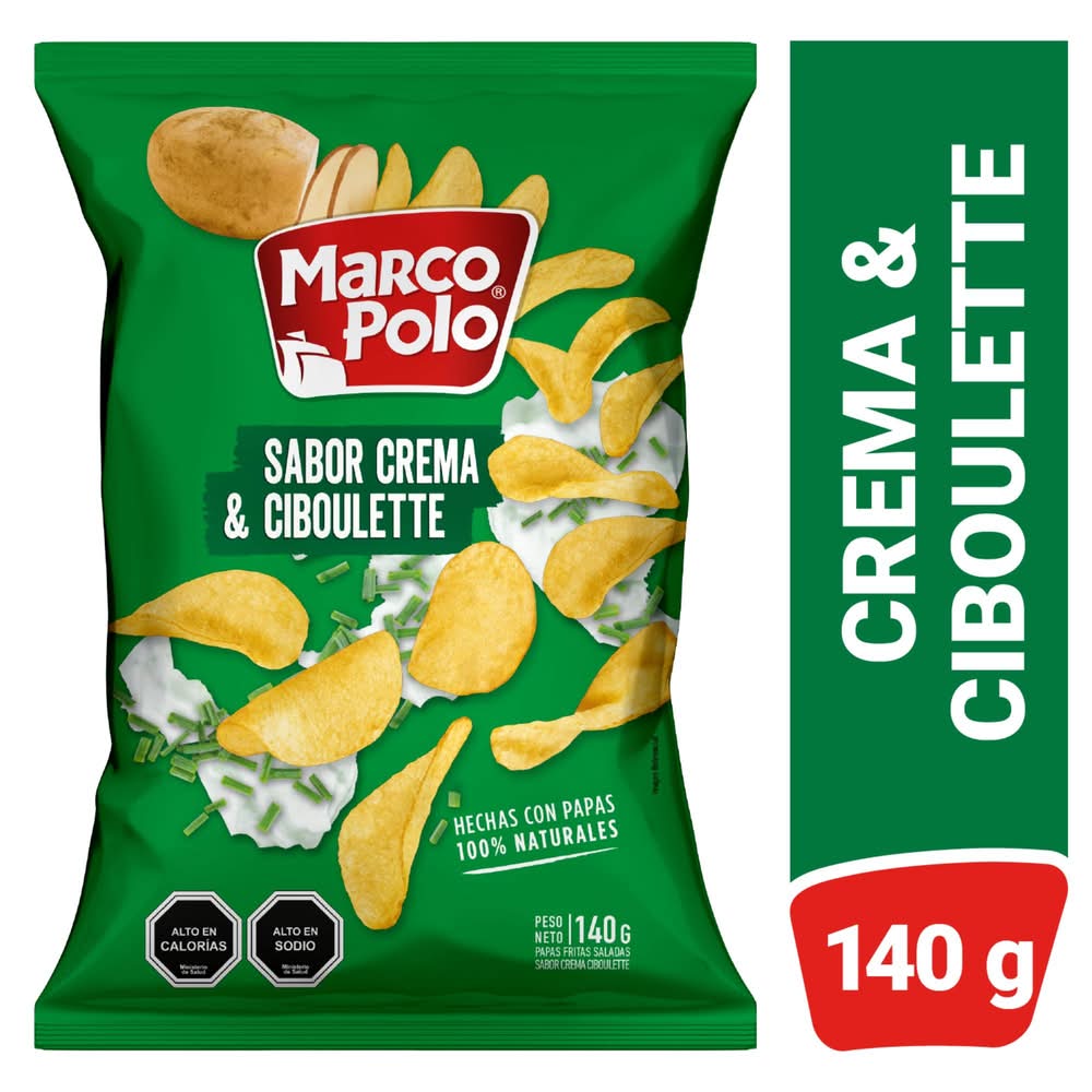 Marco Polo · Papas fritas crema ciboulette (140 g)
