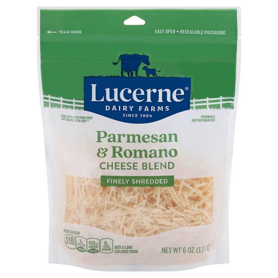 Lucerne Finely Shredded Parmesan & Romano Cheese Blend (6 oz)