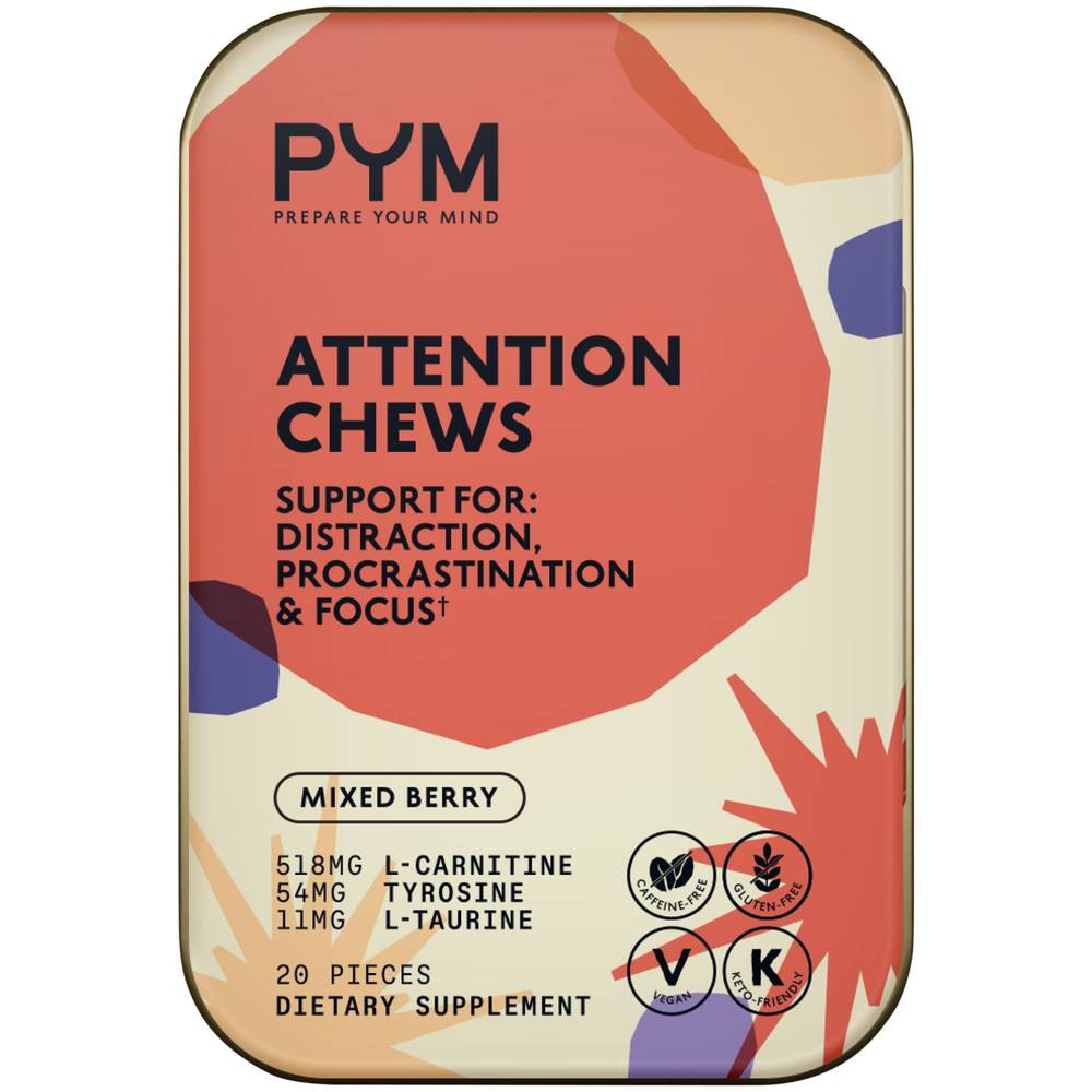 Pym Attention Chews - Mixed Berry(20 Chews)