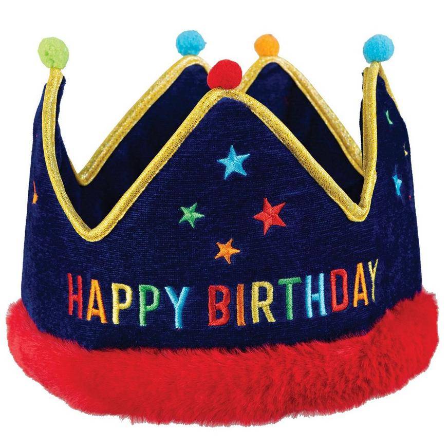 Amscan Happy Birthday Fabric Crown (7.5" x 5.5"/multicolor)