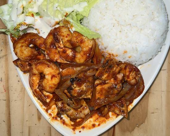 Spicy Chicken & Shrimp Rice\salad