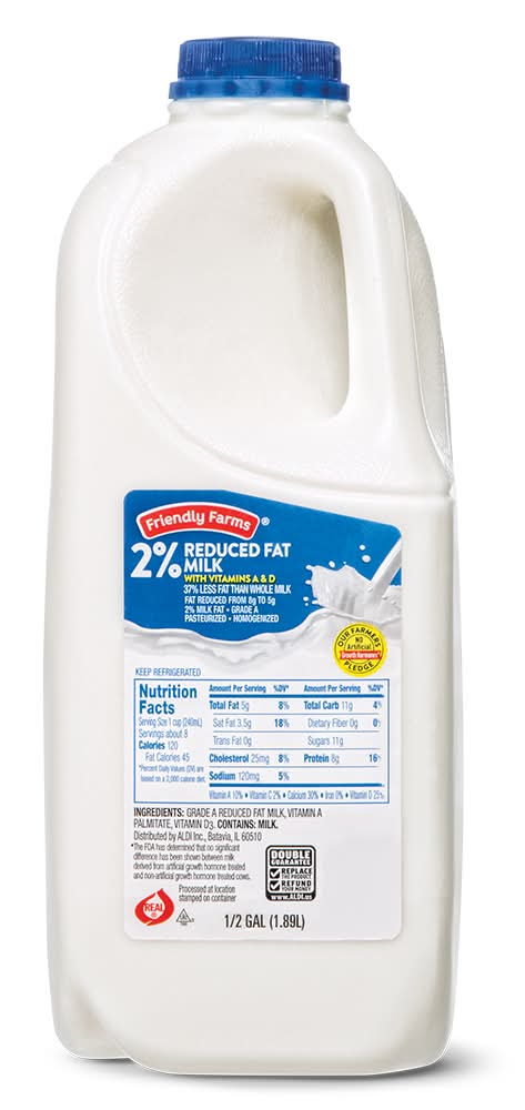 Friendly Farms 2% Reduced Fat Milk (0.5 gal)