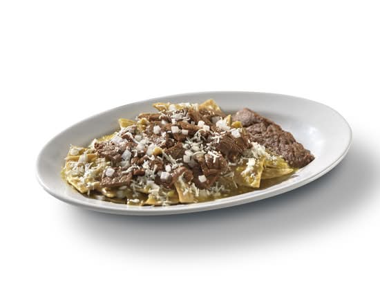 Chilaquiles con Bistec (400 g)