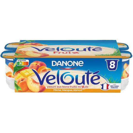 Yaourt aux fruits jaunes brassé Veloute 8x125g