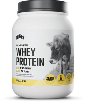 Levels Grass Fed Whey Protein Powder, Vanilla (5 lbs)