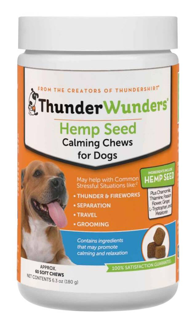 ThunderWunders Hemp Seed Calming Chews For Dogs (6.3 oz, 60 ct)