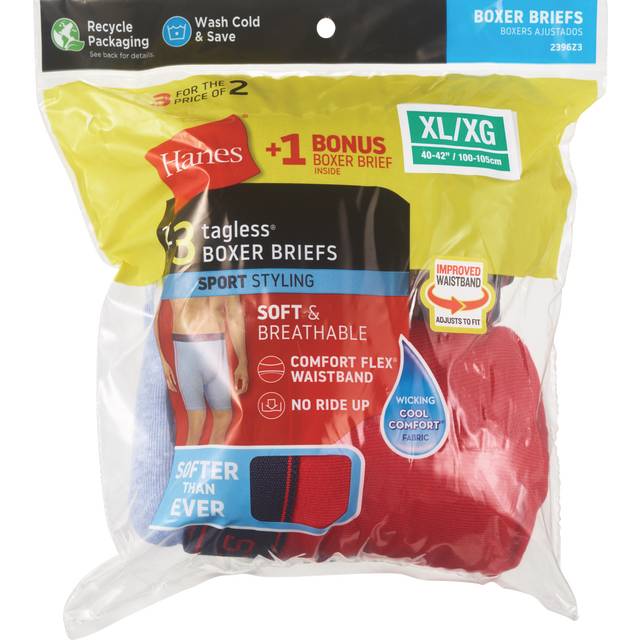 Hanes Sports Style Boxer Briefs (3 ct)