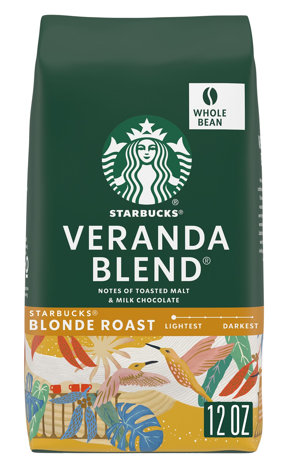 Starbucks Veranda Blend Blonde Roast Whole Bean Coffee (12 oz)