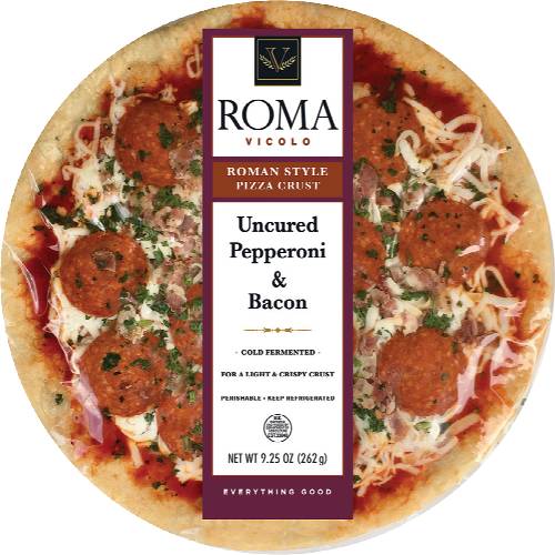 Roma Vicolo Uncured Pepperoni & Bacon Pizza