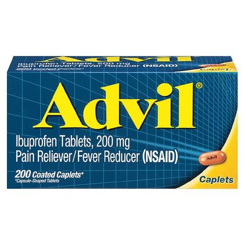 Advil Coated Caplets Pain Reliever / Fever Reducer - 200.0 ea