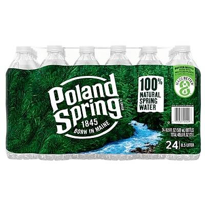 Poland Spring Natural Spring Water 100% Regular (24 pack, 16.9 fl oz)