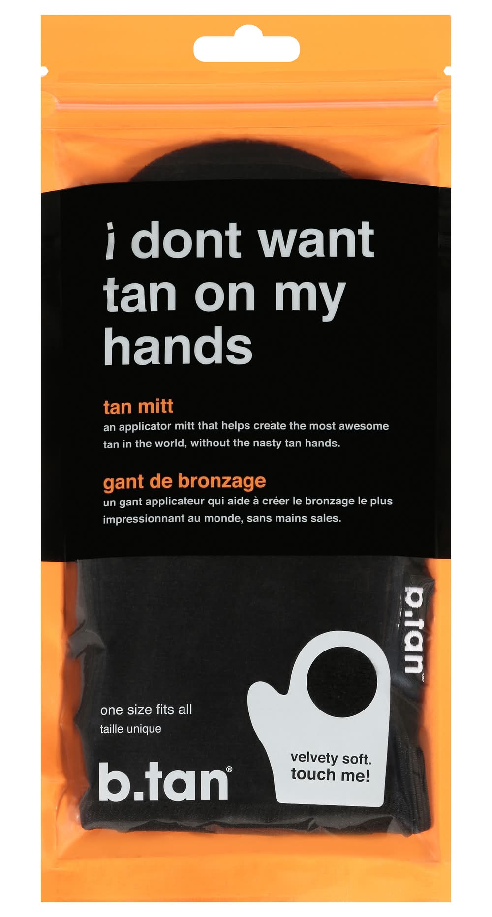 b . tan Velvety Soft Tan Mitt (1.6 lbs)