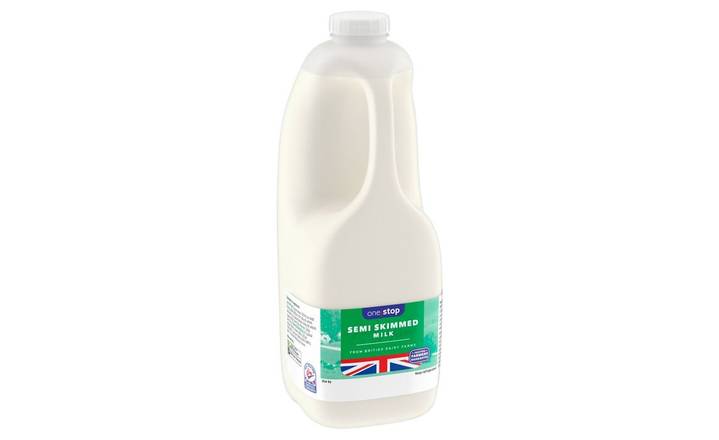 One Stop British Semi-Skimmed Milk 1 litre / 1.75 pints (393869)