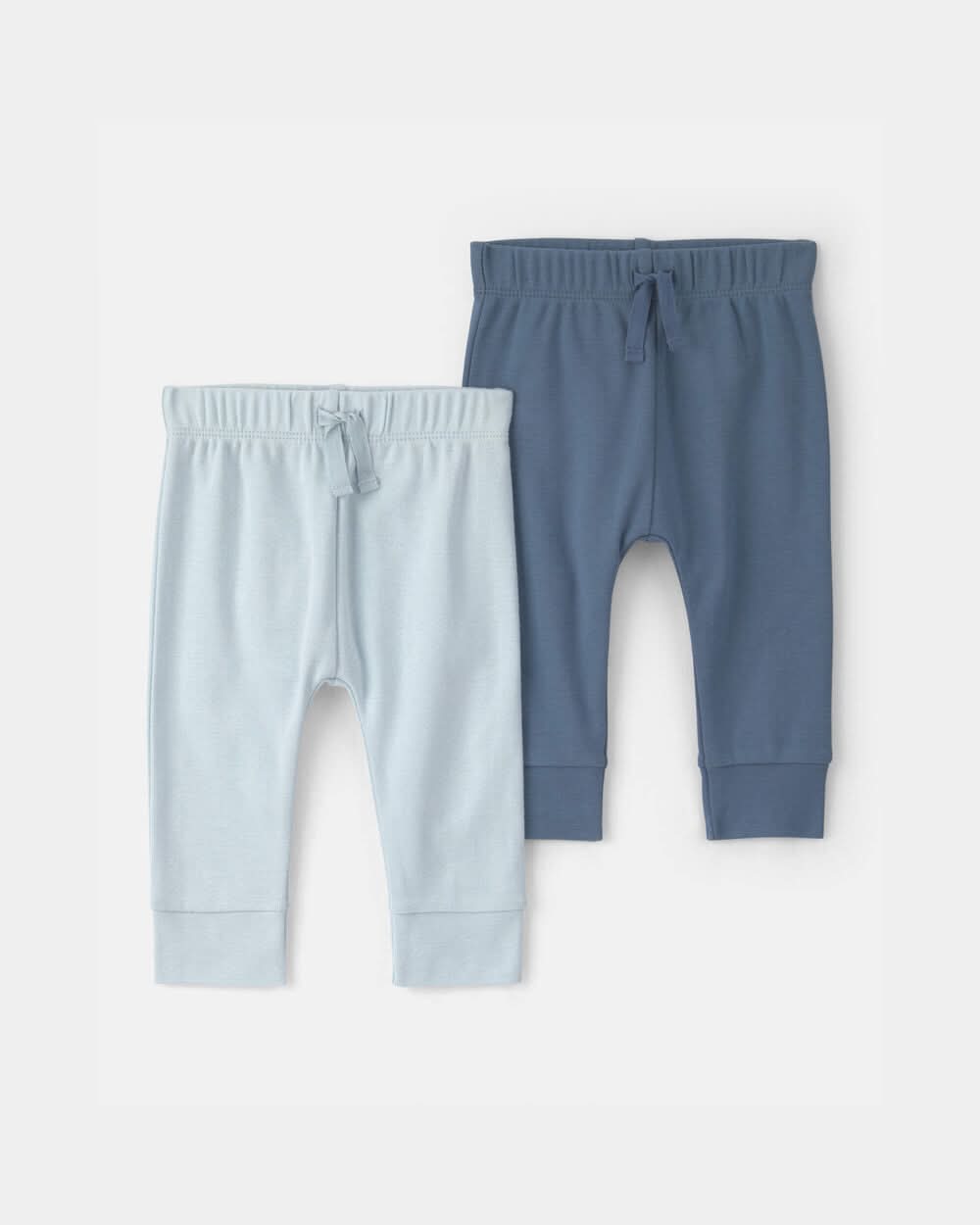 Baby Boy 2-Pack Cotton Pants - Blue - Preemie (Up to 6lbs)