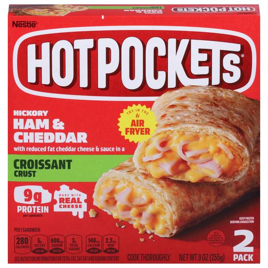 Hot Pockets Hickory Ham & Cheddar Croissant Crust Sandwich